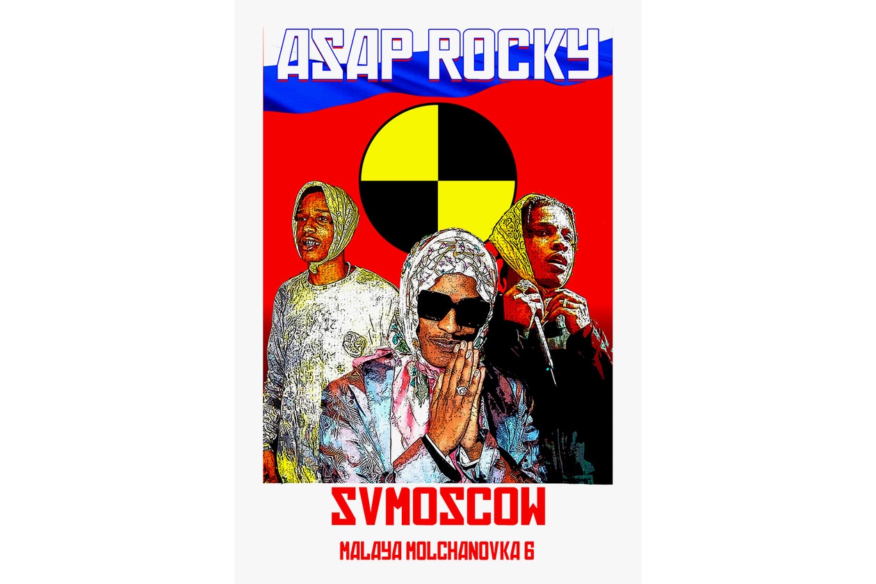 A$AP Rocky Limited Edition Russia Tour Merchandise SVMOSCOW Babushka Boi AWGE designed prints t-shirts long sleeves shorts hat drop date release info price pictures 