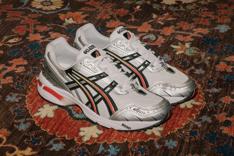 asics gel 1090 silver steel grey red orange 1021A285 100 release date info photos price colorway
