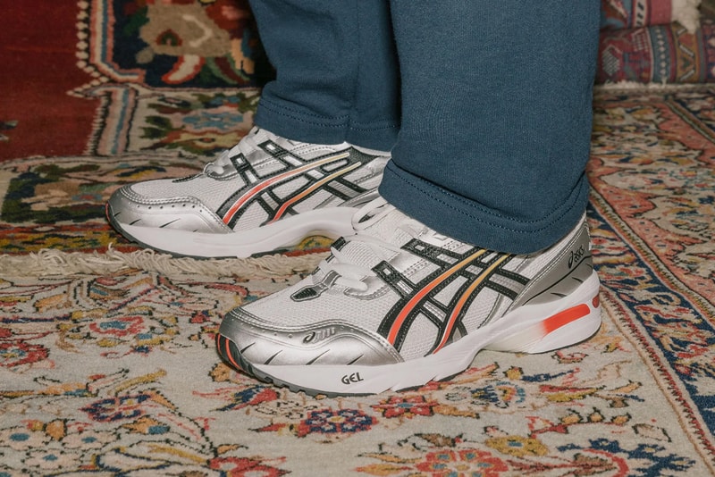 asics gel 1090 silver steel grey red orange 1021A285 100 release date info photos price colorway