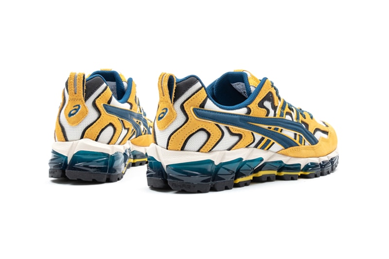ASICS GEL Nandi 360 Cream Mako Blue Shoes trainers runners footwear sneakers trail running trekking hiking outdoors active japanese heritage Foot District yellow suede cushion
