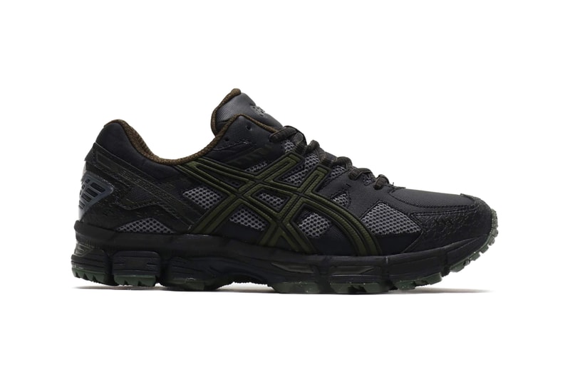 ASICS GEL SNOWRIDE Black Olive grey 1011a742 001 sneakers shoes trainers footwear waterproof runners running snow bad weather weatherize water repellent resistant traction