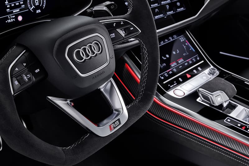 Audi RSQ8 Unveiled LA Auto Show Los Angeles International 592 BHP 590 Lb-Ft Torque V8 Lamborghini Twin Turbo Cylinder Adjust 0-60 MPH 3.8 Seconds First Look German 4x4 SUV Luxury
