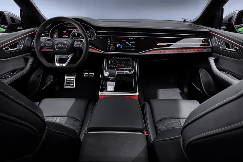 Audi RSQ8 Unveiled LA Auto Show Los Angeles International 592 BHP 590 Lb-Ft Torque V8 Lamborghini Twin Turbo Cylinder Adjust 0-60 MPH 3.8 Seconds First Look German 4x4 SUV Luxury