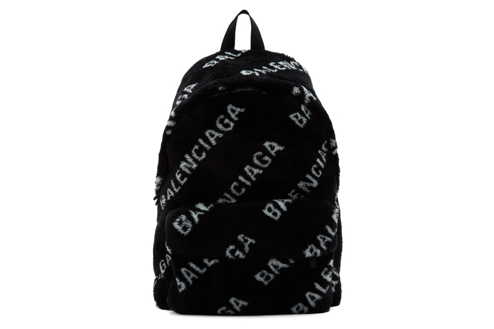 Balenciaga Faux-Fur Diagonal Everyday Backpack | Drops | Hypebeast