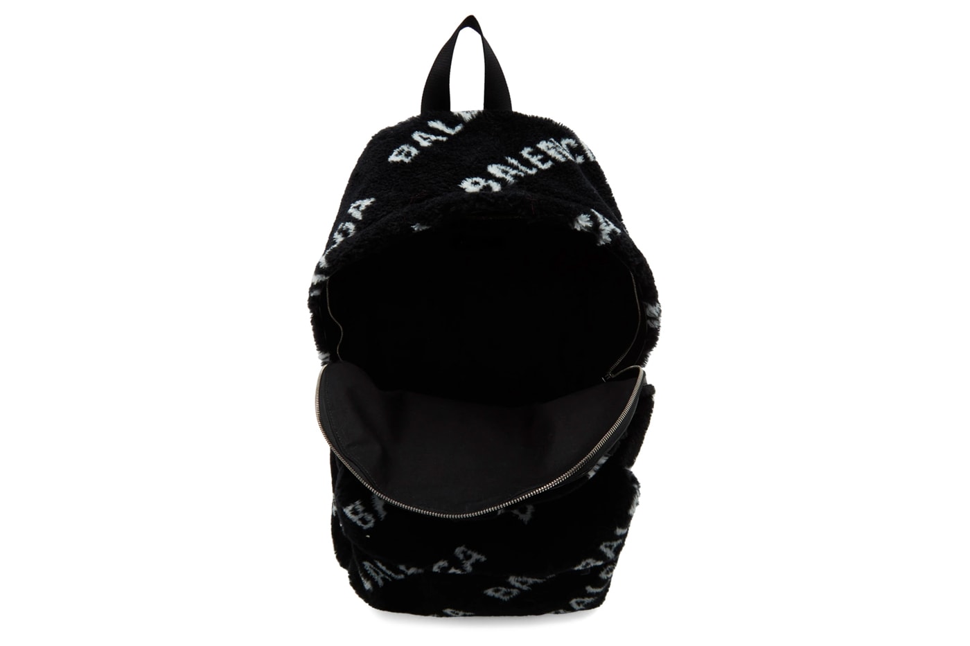 Balenciaga Faux Fur Diagonal Everyday Backpack Info Black White Release Buy