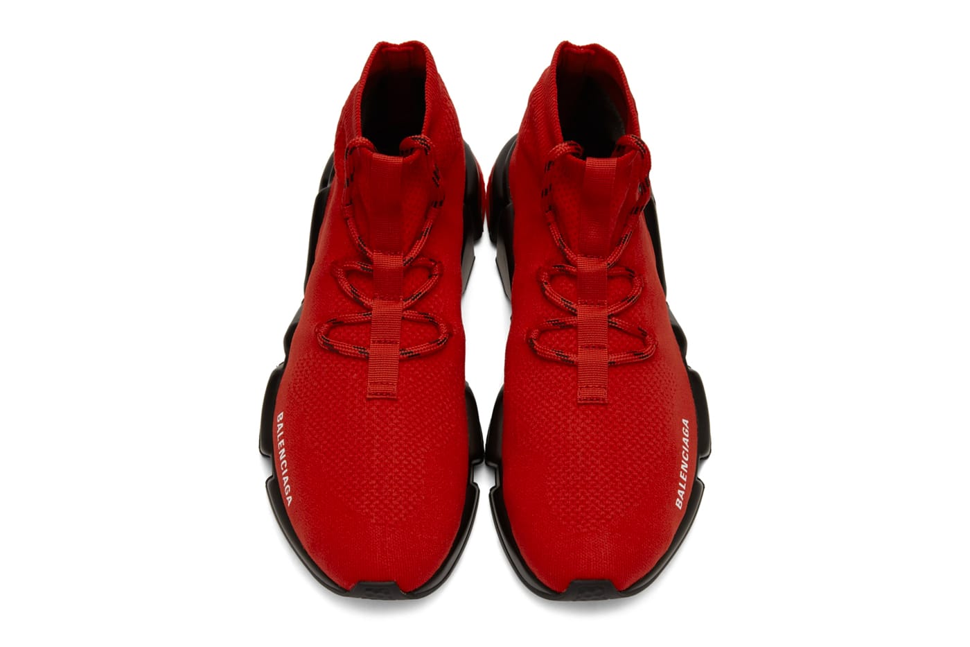 balenciaga speed trainer black and red