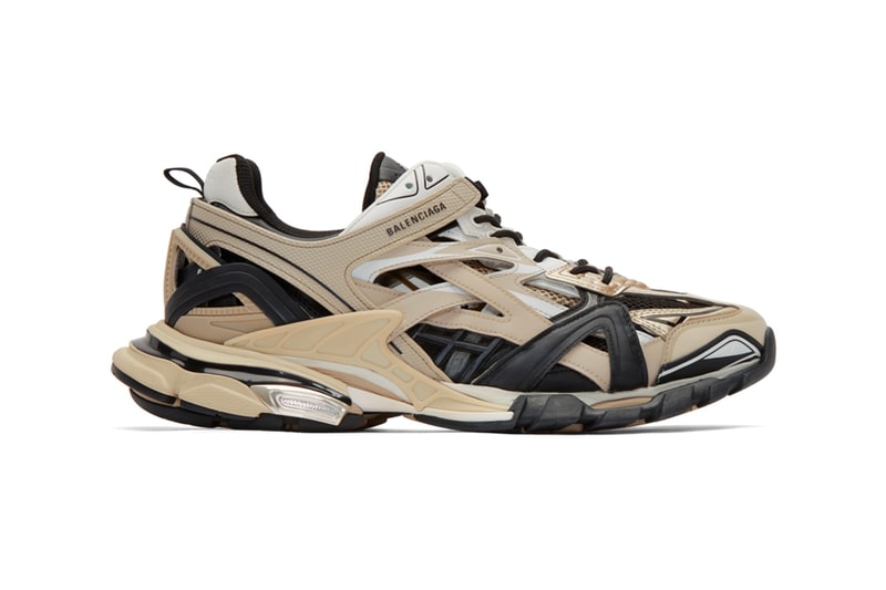 Balenciaga Track.2 "Beige/Black" Colorway Release  sneakers triple S footwear chunky style desert Barchan kicks hypebeast ssense style shopping 