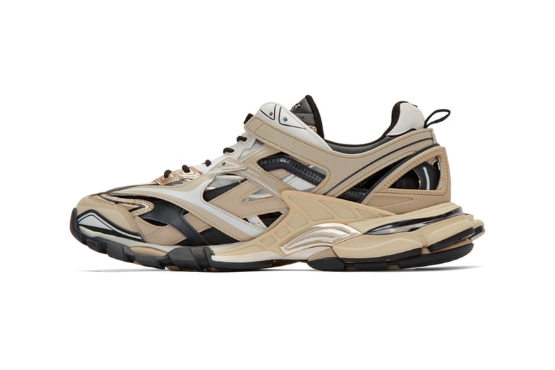 Balenciaga Track.2 "Beige/Black" Colorway Release  sneakers triple S footwear chunky style desert Barchan kicks hypebeast ssense style shopping 