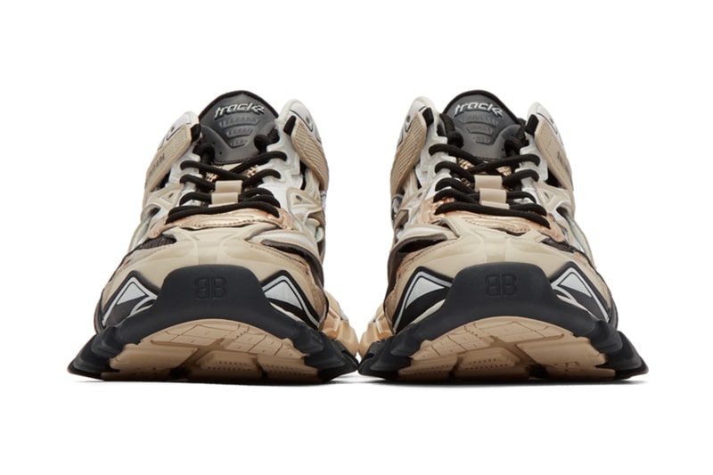 Balenciaga Track.2 "Beige/Black" Colorway Release  sneakers triple S footwear chunky style desert Barchan kicks hypebeast ssense style shopping 