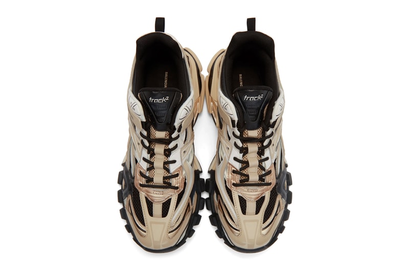 Balenciaga Track.2 "Beige/Black" Colorway Release  sneakers triple S footwear chunky style desert Barchan kicks hypebeast ssense style shopping 