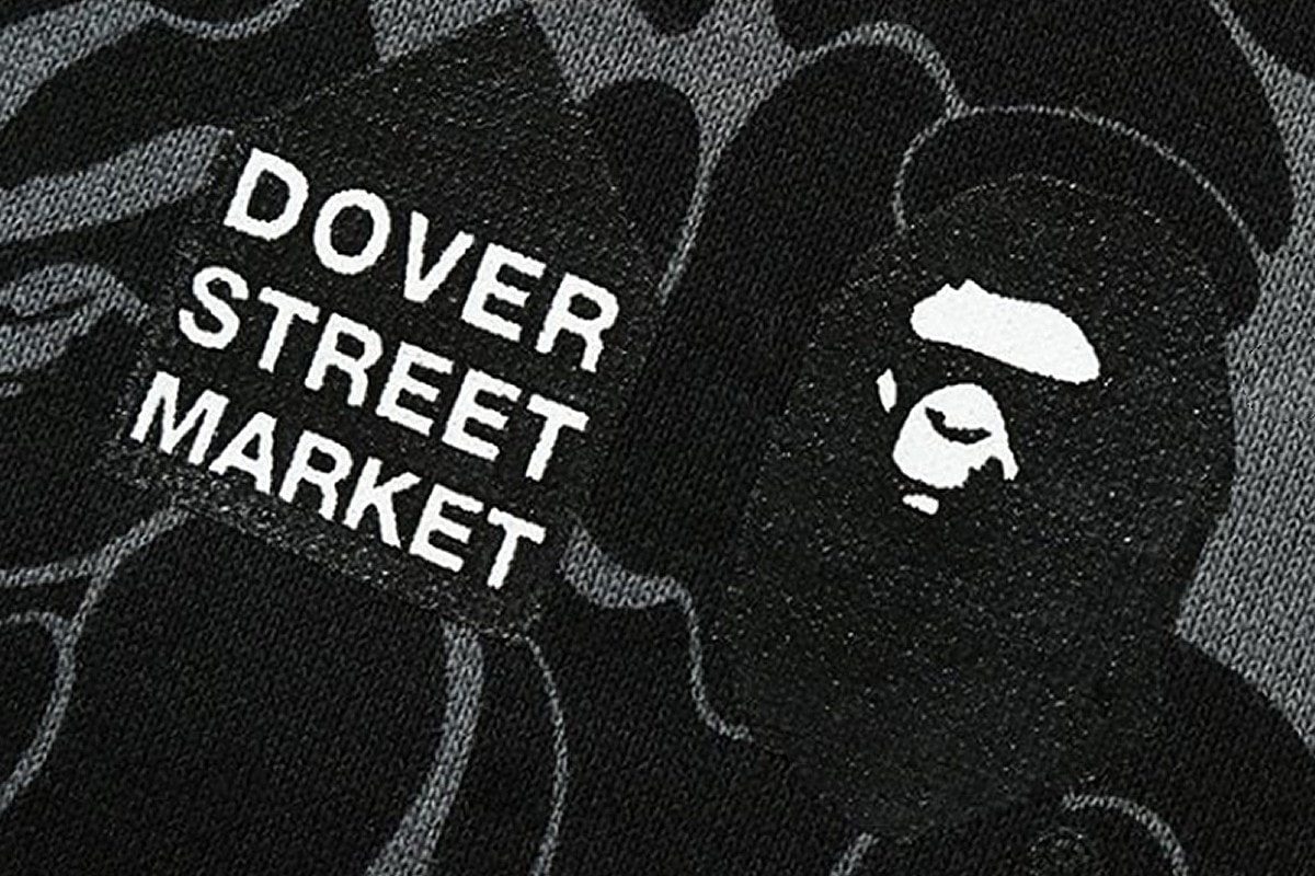 BAPE x Dover Street Market's 15th Anniversary Capsule a bathing ape collections apparel items ape head shark hoodie world gone mad Swarovski collaborations