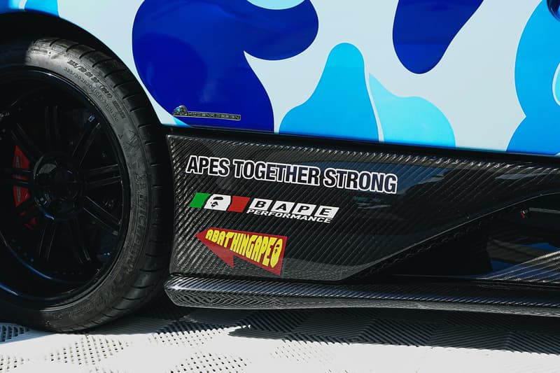 BAPE Pagani Capsule Collection Launch at Suzuka Circuit collaboration zonda 20th anniversary ape shall never kill ape luxury car speed Release info Date Buy T shirt hoodie baby milo