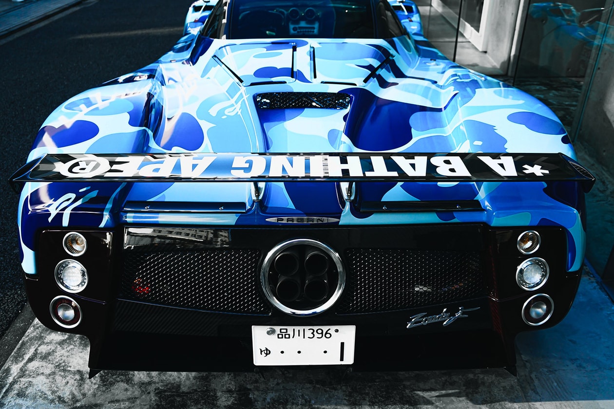 BAPE Pagani Capsule Collection Launch at Suzuka Circuit collaboration zonda 20th anniversary ape shall never kill ape luxury car speed Release info Date Buy T shirt hoodie baby milo