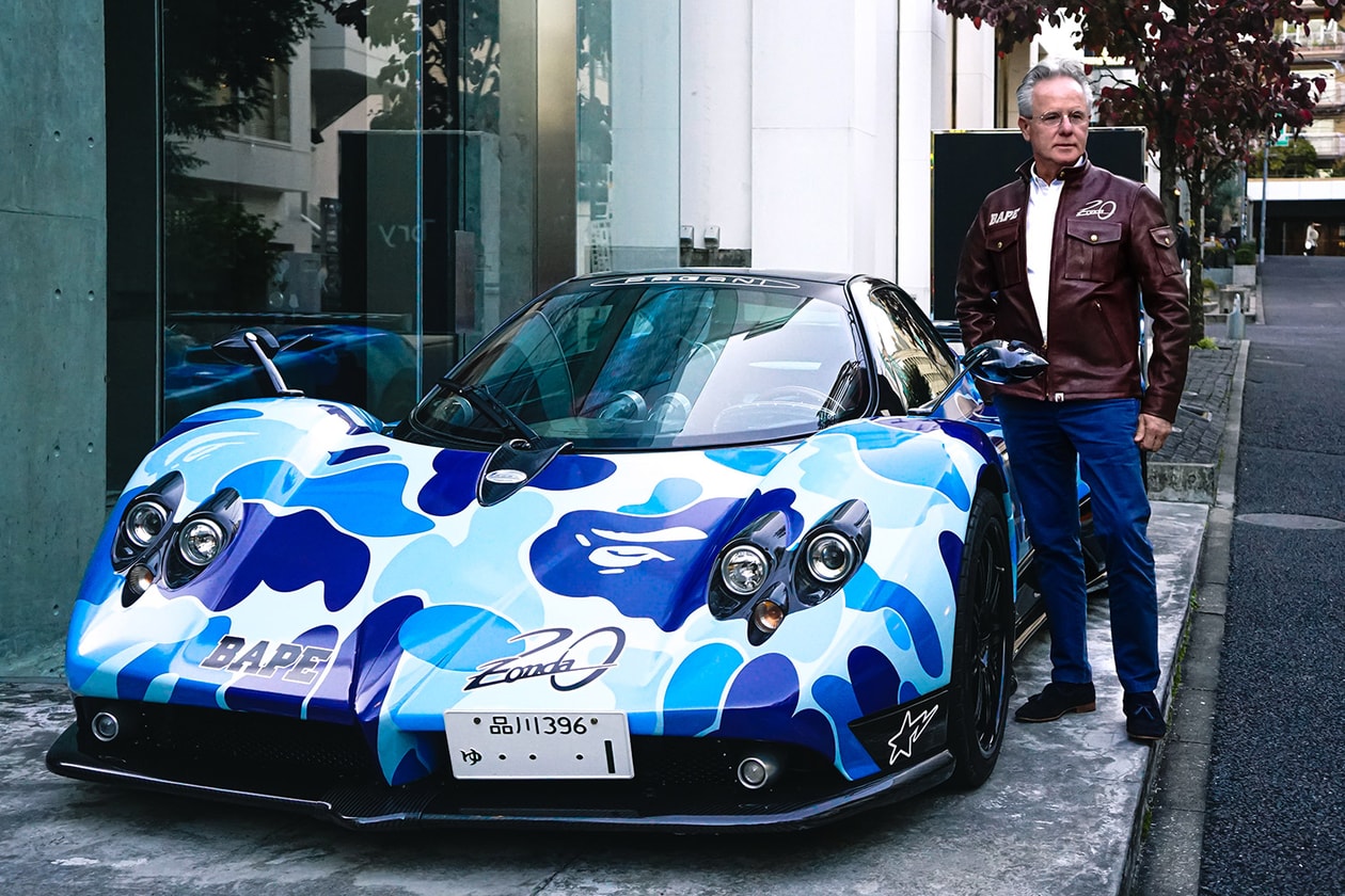 BAPE Pagani Capsule Collection Launch at Suzuka Circuit collaboration zonda 20th anniversary ape shall never kill ape luxury car speed Release info Date Buy T shirt hoodie baby milo