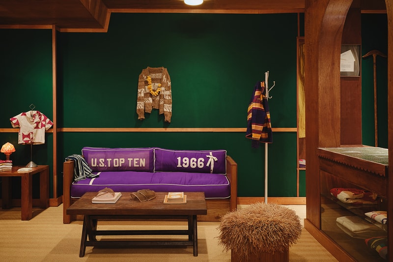 A Look Inside Bode New NYC Flagship Store Emily Adams Bode hotel lobby vintage green river project handmade collection apparel storefront inside design interior pillow green river project furniture new york city chinatown