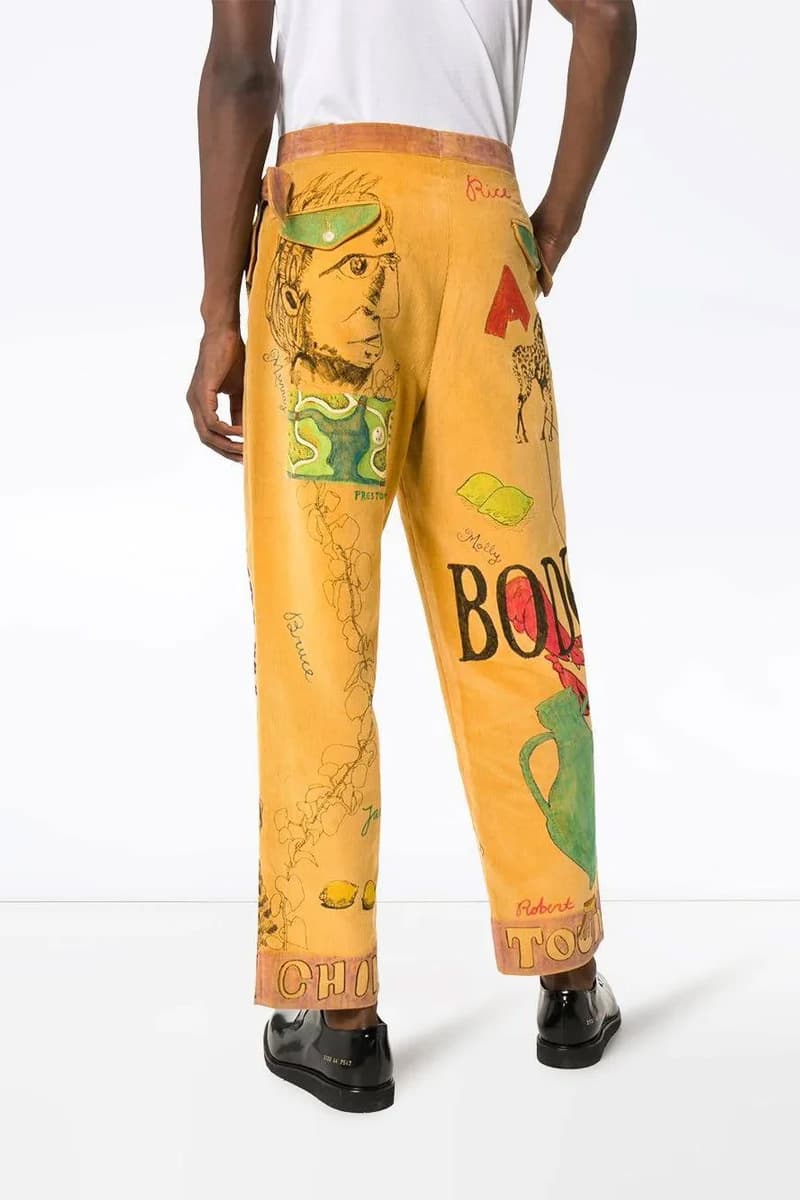 Bode Multicolored Corduroy Pants Release Info price drop date butter vintage graphics brown tan mustard  MST060C-01904 the webster buy now price size style pockets childhood motifs 30 32 34 