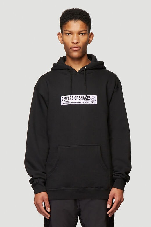 SAINTWOODS x Bone Soda Capsule Collection LN-CC The Beware Of Snakes Hooded Sweatshirt Black White Bumper Sticker Longsleeve Blue Tour T-Shirt Beige