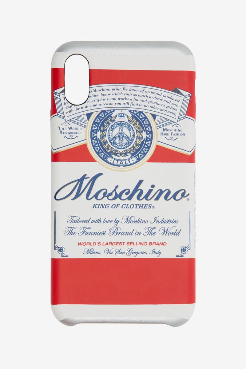 Budweiser Moschino collaboration collection fall winter 2019 Capsule Release Hoodie Sweaters Crewnecks Pants Apple Iphone Cases