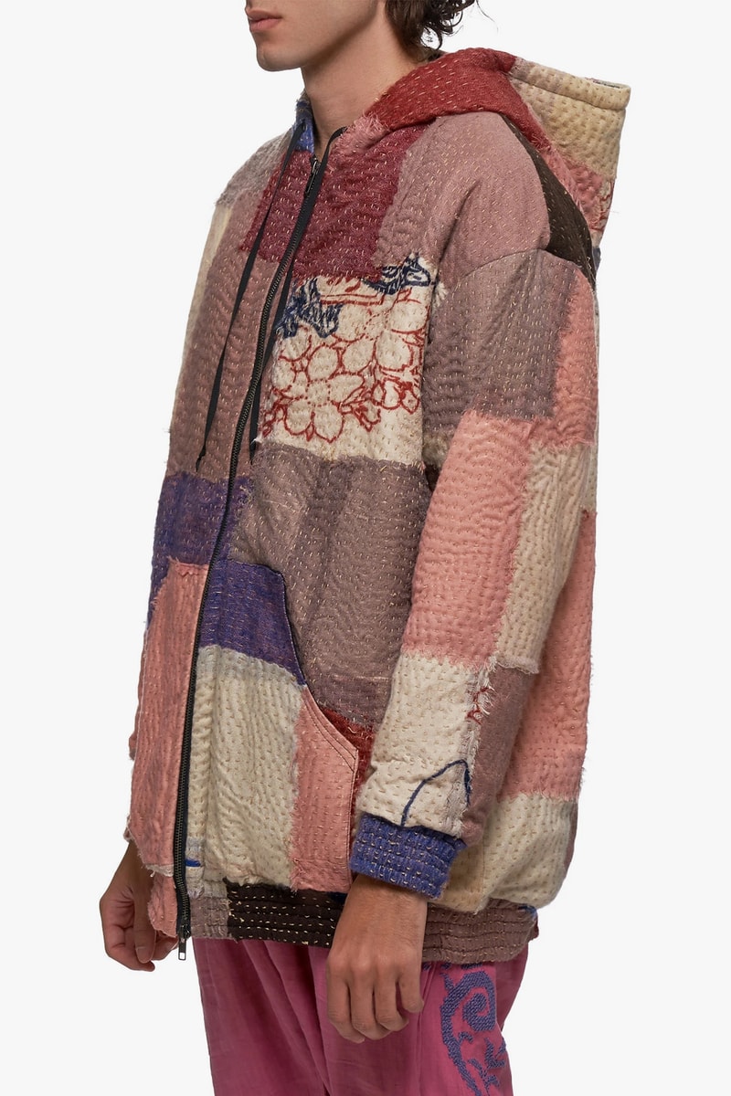 By Walid Releases New Patch Tricot Hayden Hoodies 250962M-PINK-MULTI 250962M-YELLOW-MULTI zip-up jacket sweatshirt drop date price release info made in england wool silk 