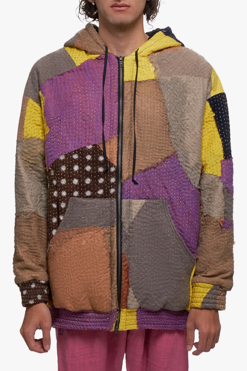 By Walid Releases New Patch Tricot Hayden Hoodies 250962M-PINK-MULTI 250962M-YELLOW-MULTI zip-up jacket sweatshirt drop date price release info made in england wool silk 