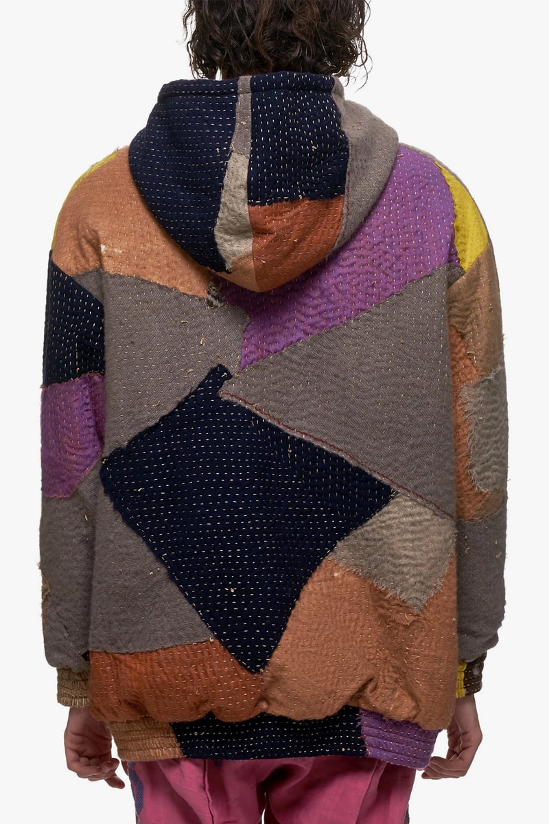 By Walid Releases New Patch Tricot Hayden Hoodies 250962M-PINK-MULTI 250962M-YELLOW-MULTI zip-up jacket sweatshirt drop date price release info made in england wool silk 