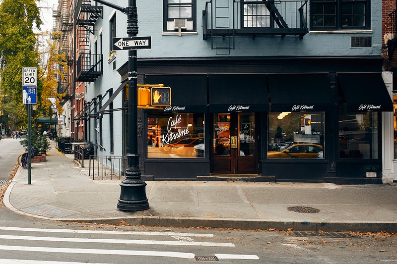 Maison Kitsuné Opens NYC Café Kitsuné Location parisian culture japanese paris japan Yuji Tani tbd architecture design interior west village tableware wood exposed brick coffee shop store