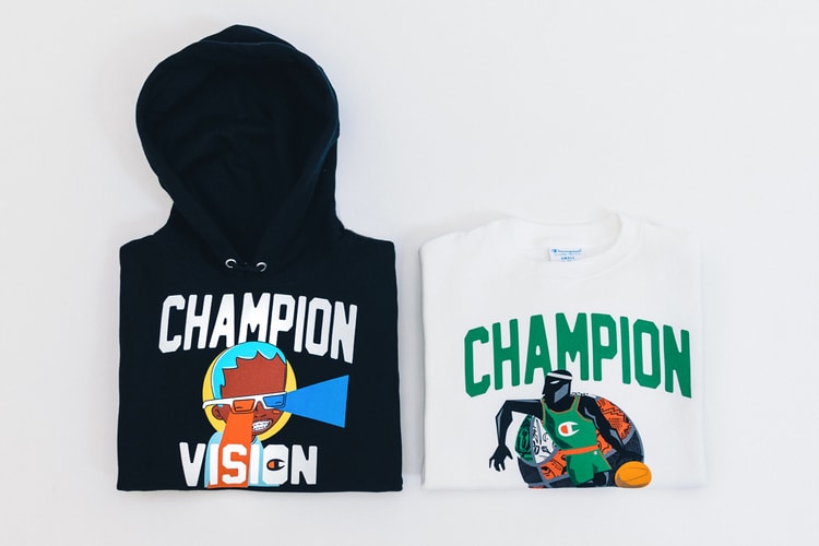 The Champion x Hebru Brantley Reverse Weave Crew Collection Is Available Online Now