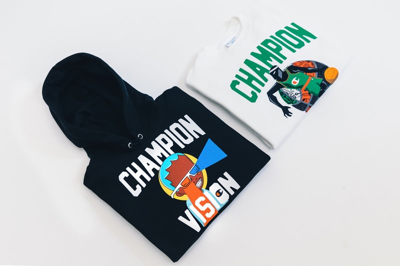 Champion In-Store Events Hebru Brantley Collaboration Champion Vision Hoodie Crewneck Reverse Weave Items Free Patches Los Angeles New York City Chicago Boston Philly Las Vegas