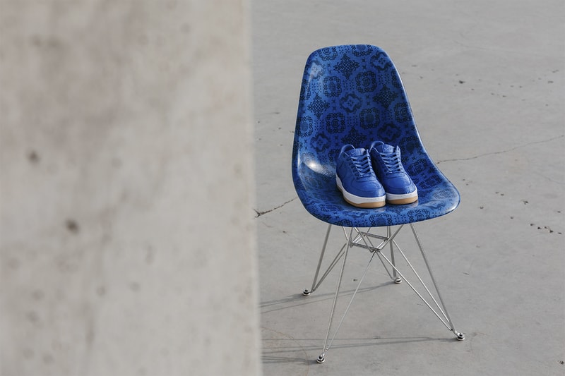 CLOT Modernica Fiberglass Side Shell Eiffel Chair Royale University Blue Silk Release Info Date Buy Edison Chen Kevin Poon Kpee