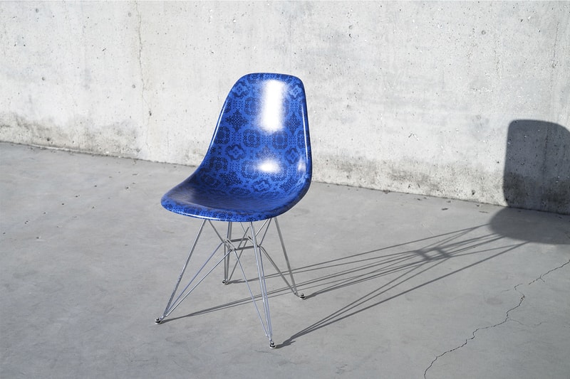 CLOT Modernica Fiberglass Side Shell Eiffel Chair Royale University Blue Silk Release Info Date Buy Edison Chen Kevin Poon Kpee