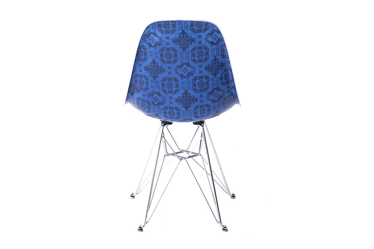 CLOT Modernica Fiberglass Side Shell Eiffel Chair Royale University Blue Silk Release Info Date Buy Edison Chen Kevin Poon Kpee