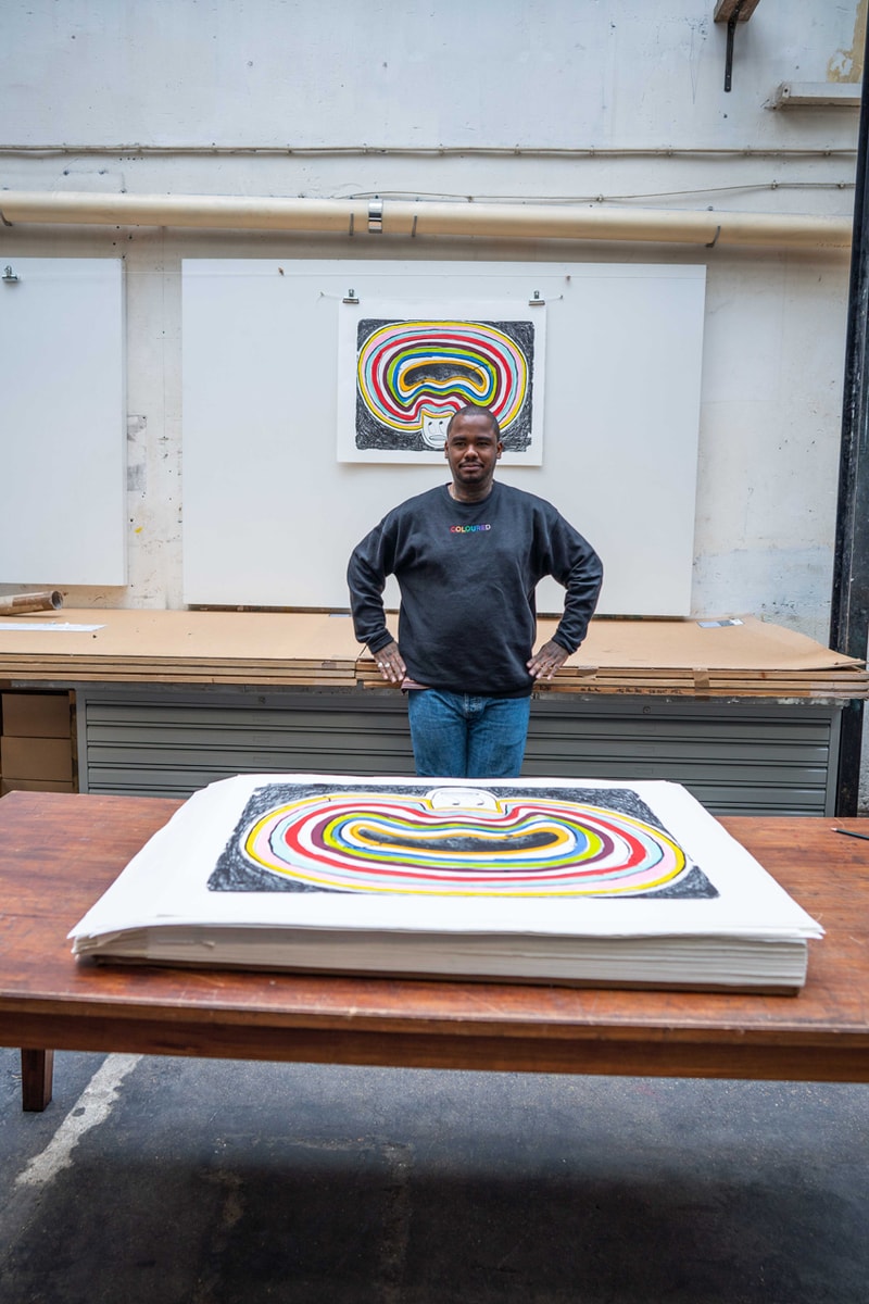 Print Them All x Devin Troy Strother Lithograph 'Heavy Is The Head That Wears The Afro' Ruttkowski;68 Gallery Paris Rainbow Hair Figure