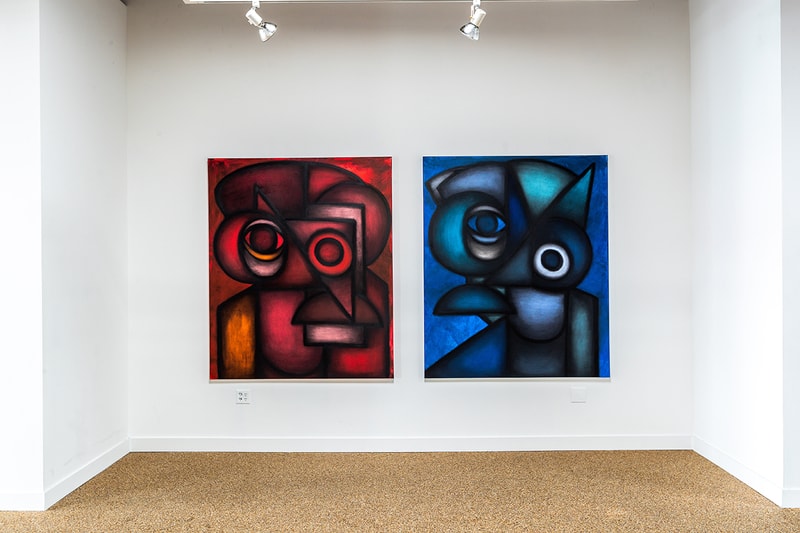 Devon DeJardin Guardians Portrait Solo Show Info exhibition los angeles art painting drawing cubism cubist emerging