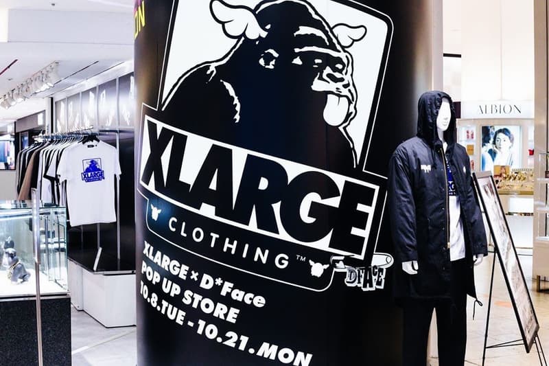 D*Face x XLARGE DesignerCon Capsule Collection OG Gorilla D*Dog Sculpture T-shirts Long Sleeves Jackets Skate Decks BE@RBRICK Pop-Up Event SEIBU SHIBUYA