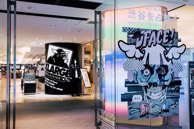 D*Face x XLARGE DesignerCon Capsule Collection OG Gorilla D*Dog Sculpture T-shirts Long Sleeves Jackets Skate Decks BE@RBRICK Pop-Up Event SEIBU SHIBUYA