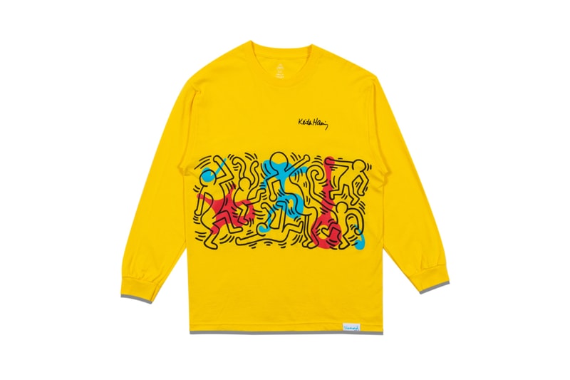 Keith Haring x Diamond Supply Co. Collection Info T-shirts Hoodies Long Sleeves Shorts Hats Sweatpants Wool Jackets Denim Jackets Dancing Figures Radiating Baby Barking Dog Three-Eyed Monster