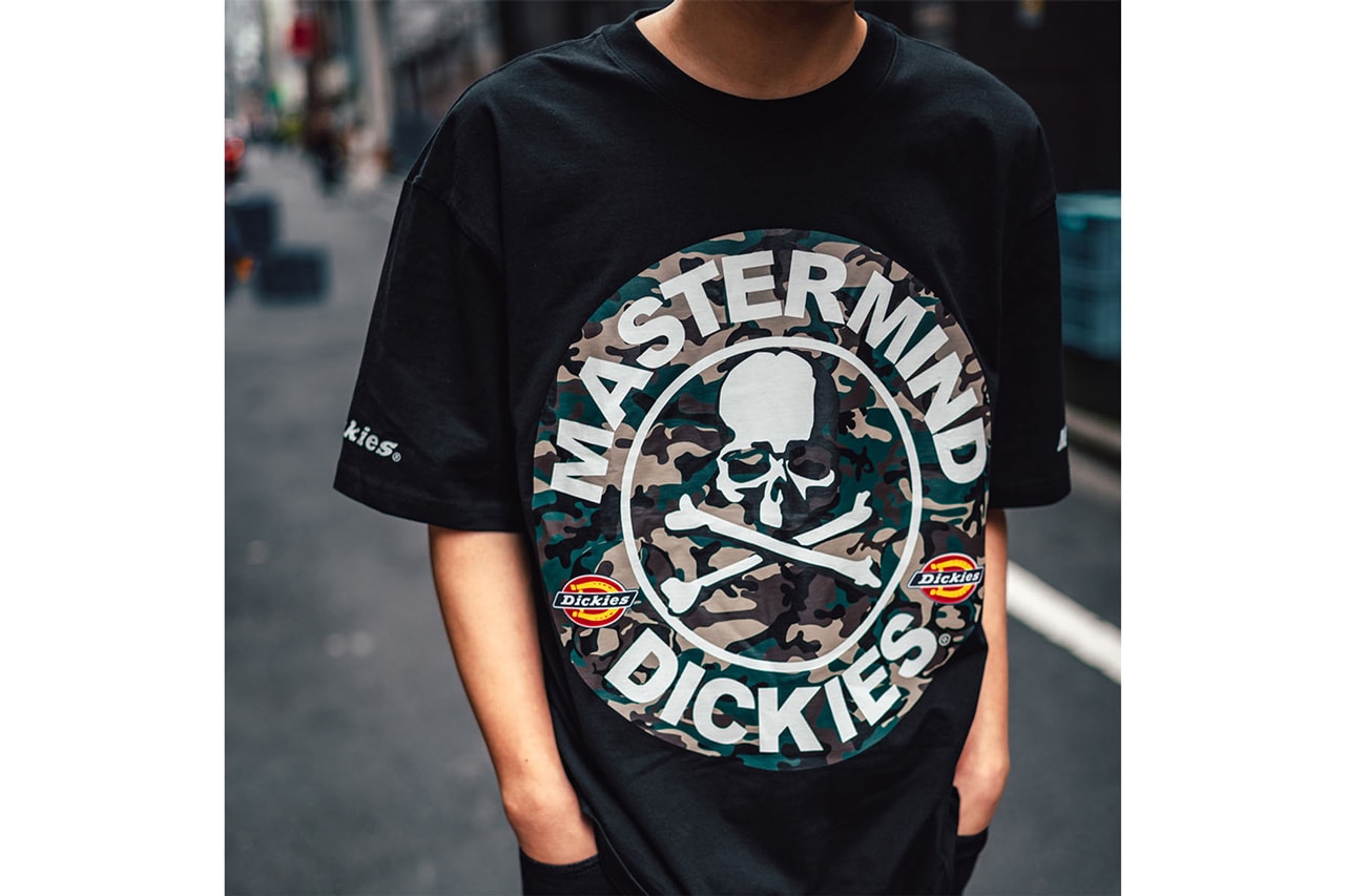 mastermind JAPAN x Dickies Collection Release Collaboration Camouflage Black Green Brown White T-shirts Long Sleeves Work Shirts Trousers