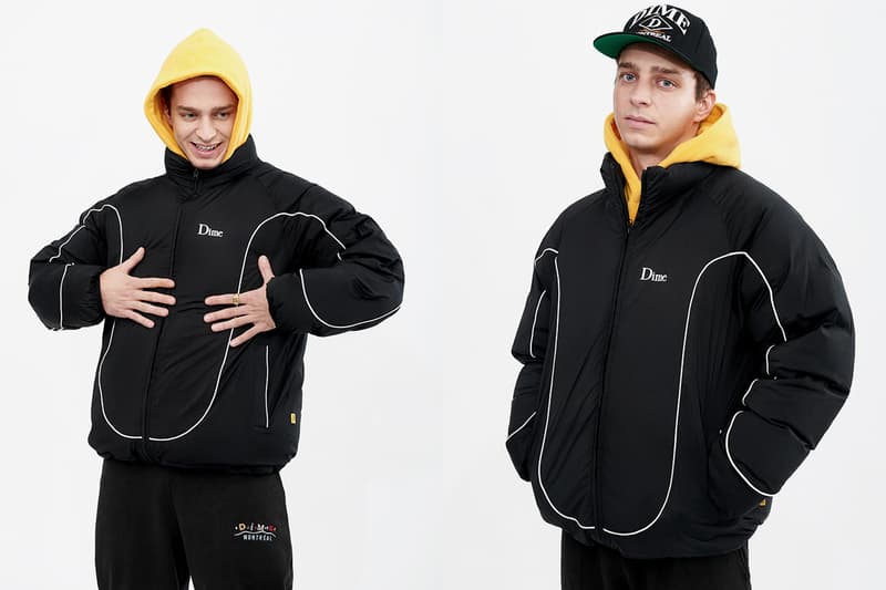 Dime Holiday 2019 Lookbook collection fall winter jackets 1990s montreal skateboarding skate outerwear logos Alexis Lacroix french casual streetwear staples hoodies tees beanies