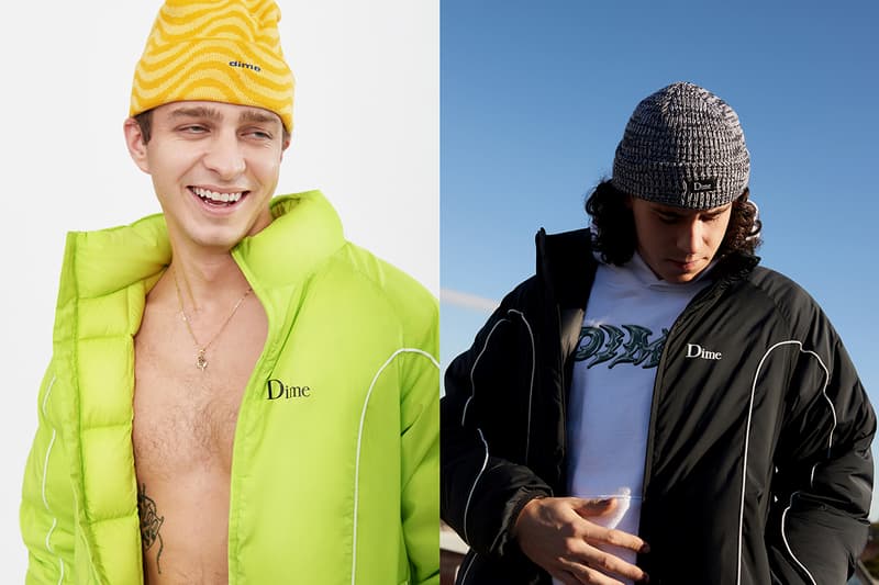 Dime Holiday 2019 Lookbook collection fall winter jackets 1990s montreal skateboarding skate outerwear logos Alexis Lacroix french casual streetwear staples hoodies tees beanies