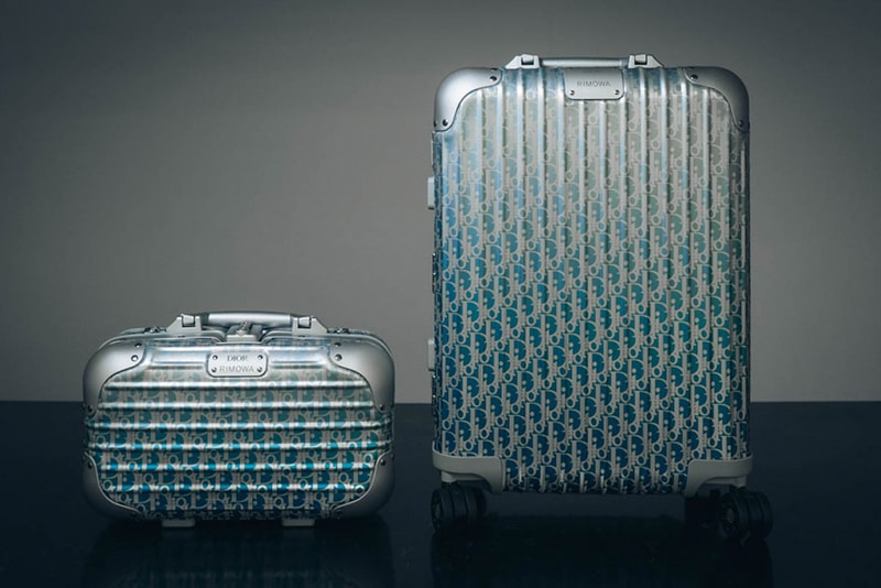 Dior RIMOWA Spring Summer 2020 Luggage Collection Closer Look Grey Blue Silver Cabin Trunk Handcase Oblique Champagne Case LVMH