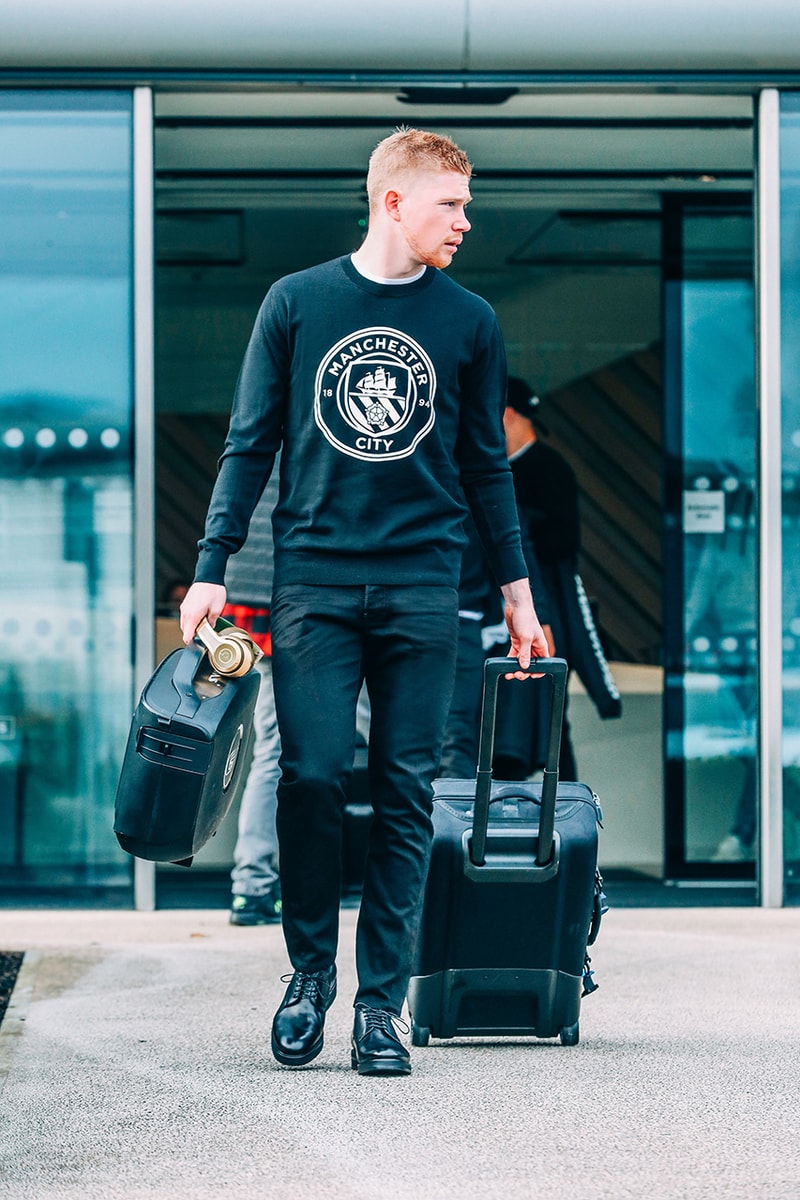 manchester man city dsquared2 pre match uniforms outfit kit release information first look sterling de bruyne aguero buy cop purchase