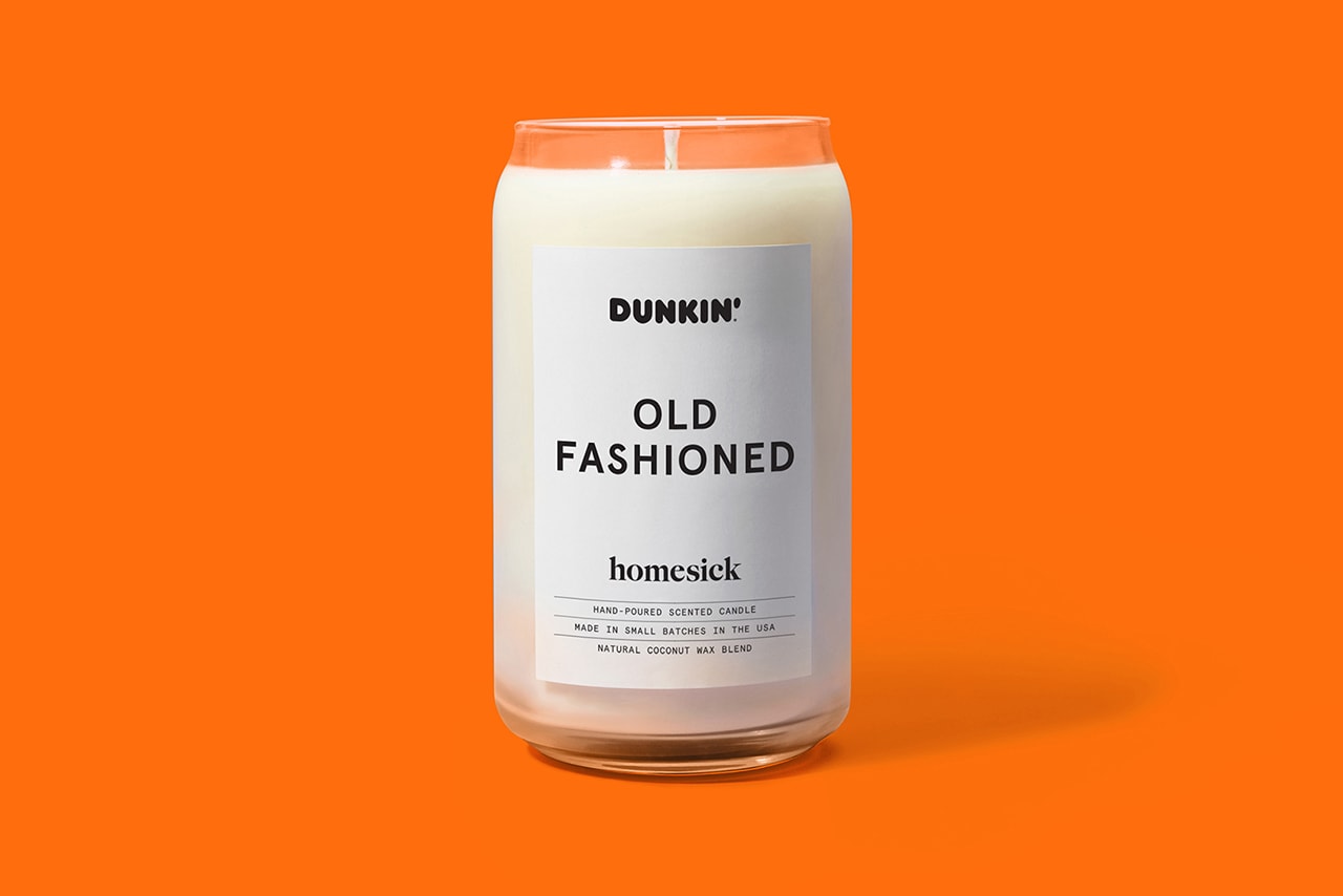 Dunkin' Donuts x Homesick Candle Range Donut Scent Peppermint Mocha Original Blend Coffee Old Fashioned Glazed American US Smells Homeware Natural Coconut Wax Presents Winter Fall Christmas Thanks Giving Season