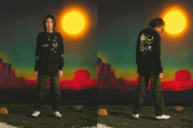 Elhaus Fall/Winter 2019 Lookbook Collection Long Sleeves T-shirts Shirts Jackets Utility Vagabond Pants Hats Cowboys Indians Stripes Hoodies Green Black Blue Brown Pink White