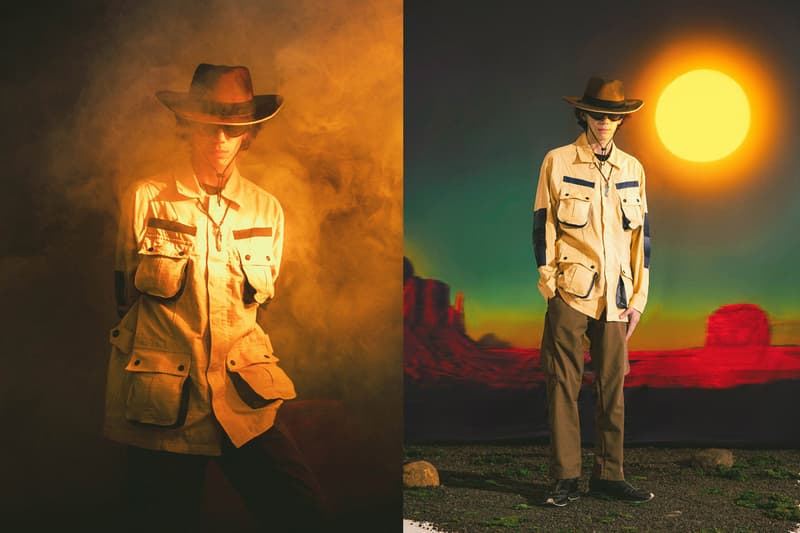 Elhaus Fall/Winter 2019 Lookbook Collection Long Sleeves T-shirts Shirts Jackets Utility Vagabond Pants Hats Cowboys Indians Stripes Hoodies Green Black Blue Brown Pink White
