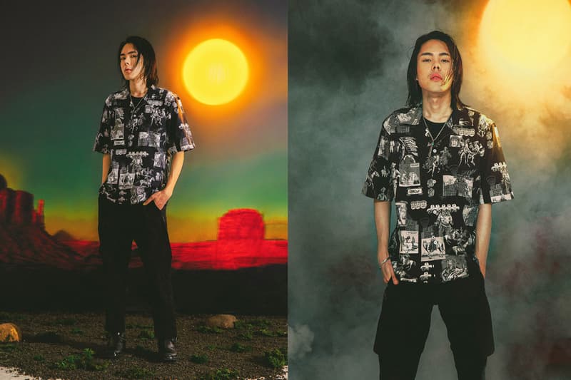 Elhaus Fall/Winter 2019 Lookbook Collection Long Sleeves T-shirts Shirts Jackets Utility Vagabond Pants Hats Cowboys Indians Stripes Hoodies Green Black Blue Brown Pink White