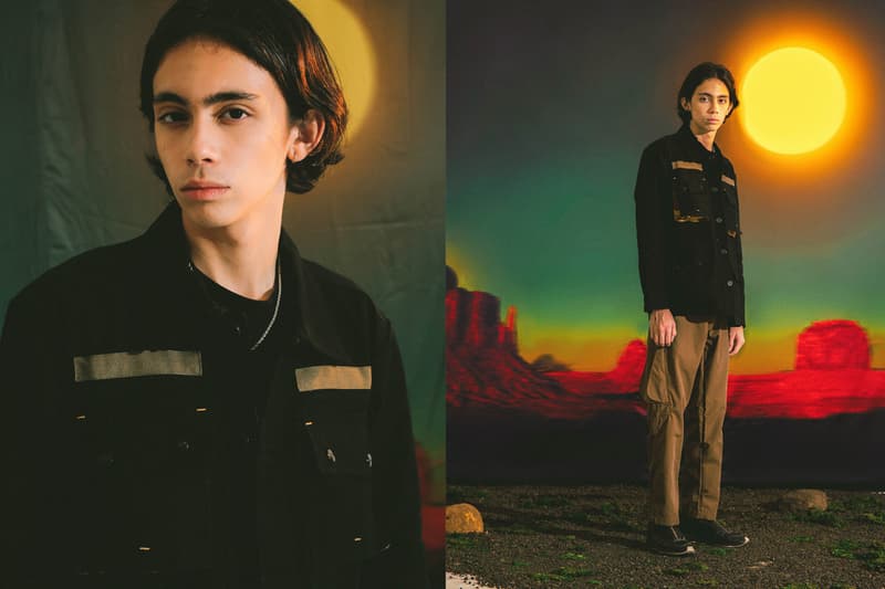 Elhaus Fall/Winter 2019 Lookbook Collection Long Sleeves T-shirts Shirts Jackets Utility Vagabond Pants Hats Cowboys Indians Stripes Hoodies Green Black Blue Brown Pink White