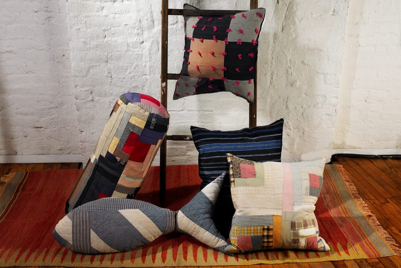 Emily Bode Lends Antiqued Touch to Patchwork Pillow Collection