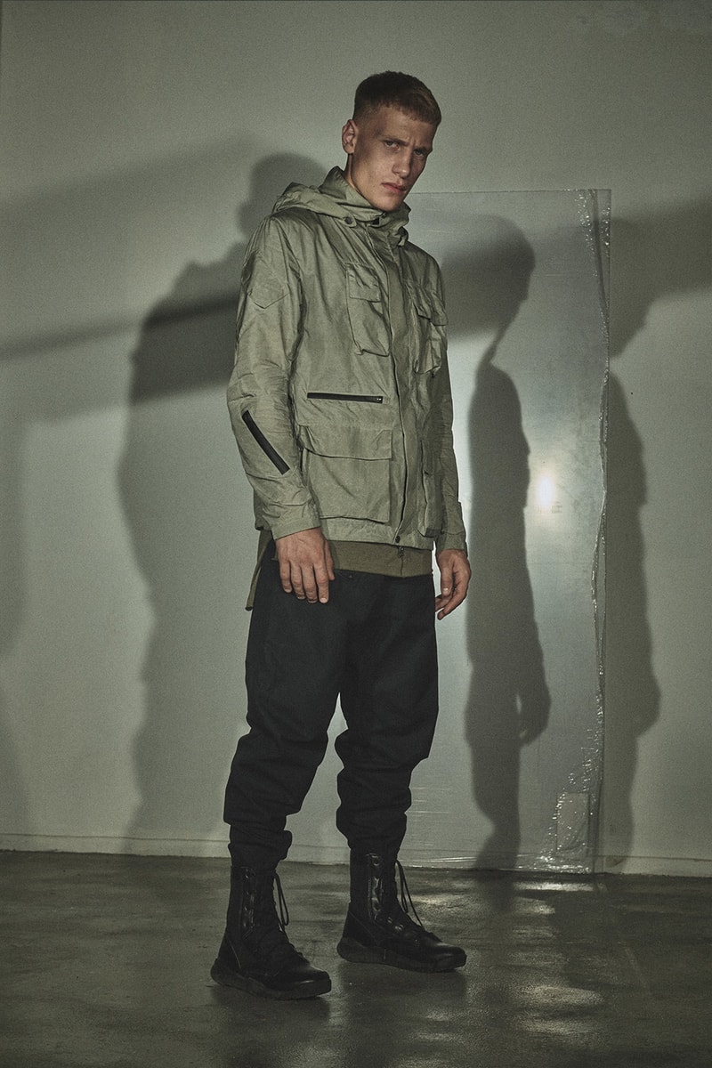 Enfin Levé Collection XIV Lookbook outerwear techwear Schoeller Dryskin with merino backing or kangaroo leather Thinsulate® or Polartec® Alpha® technical apparel pants trousers