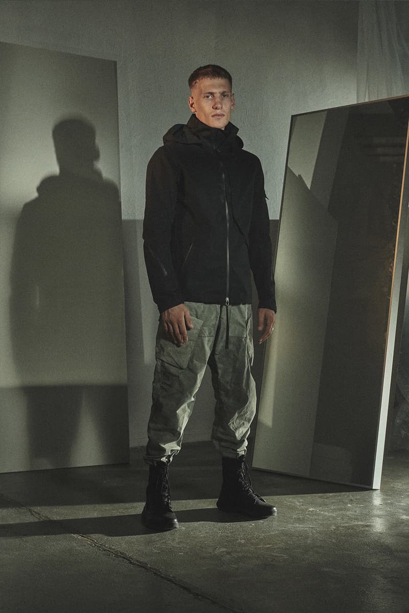 Enfin Levé Collection XIV Lookbook outerwear techwear Schoeller Dryskin with merino backing or kangaroo leather Thinsulate® or Polartec® Alpha® technical apparel pants trousers