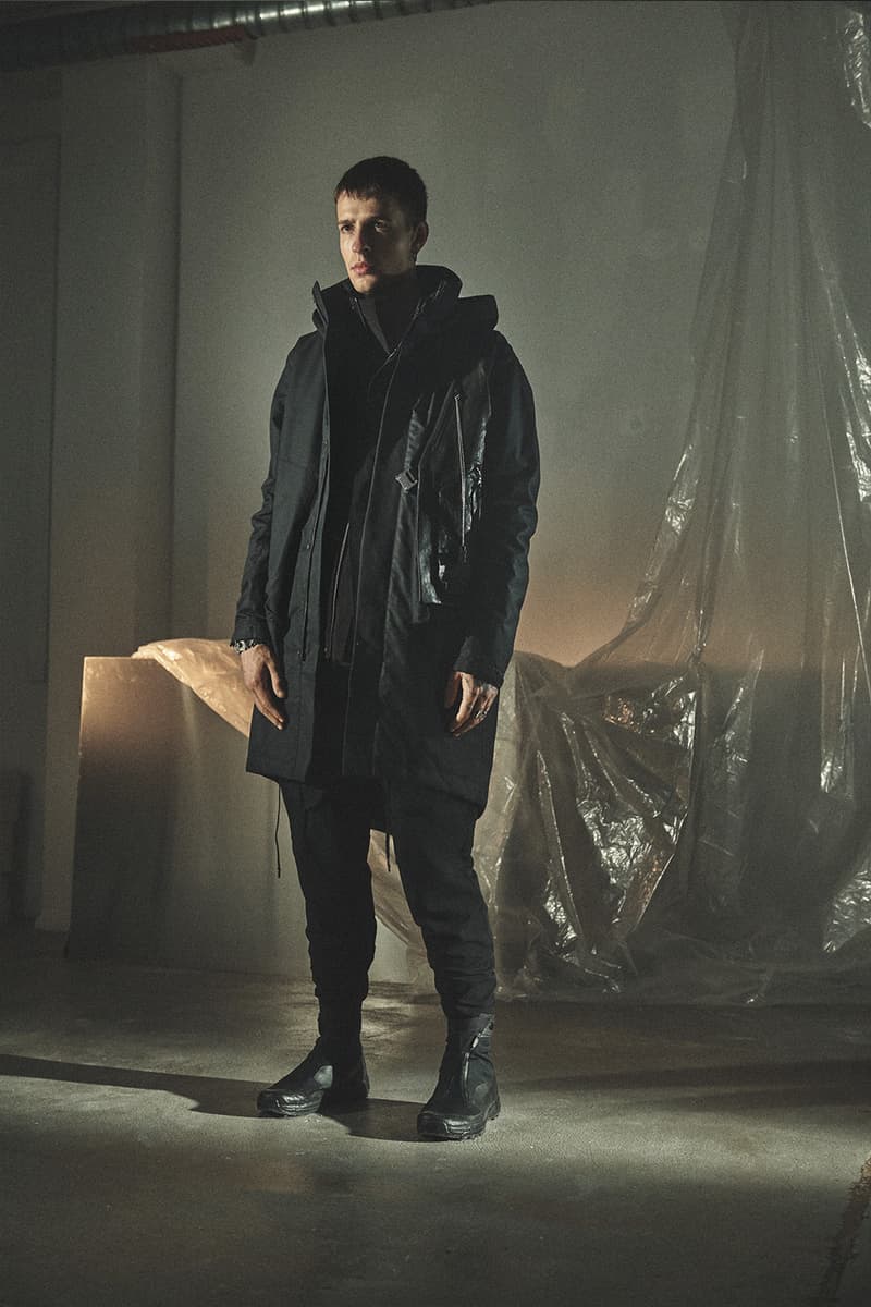 Enfin Levé Collection XIV Lookbook outerwear techwear Schoeller Dryskin with merino backing or kangaroo leather Thinsulate® or Polartec® Alpha® technical apparel pants trousers